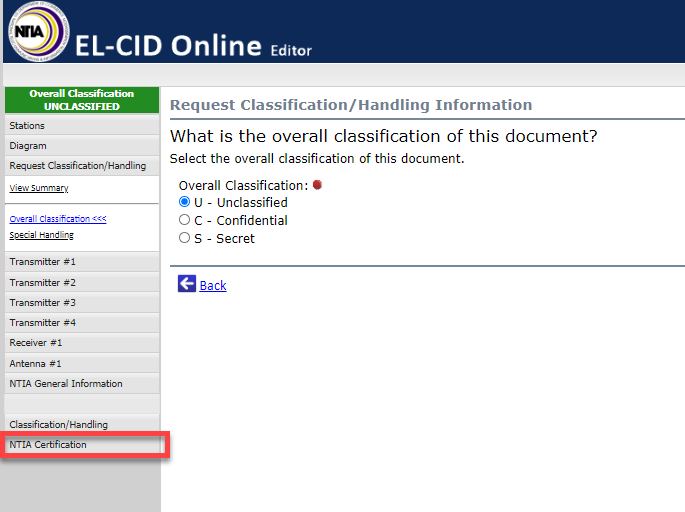 Accessing And Completing The Certification Of Spectrum Support